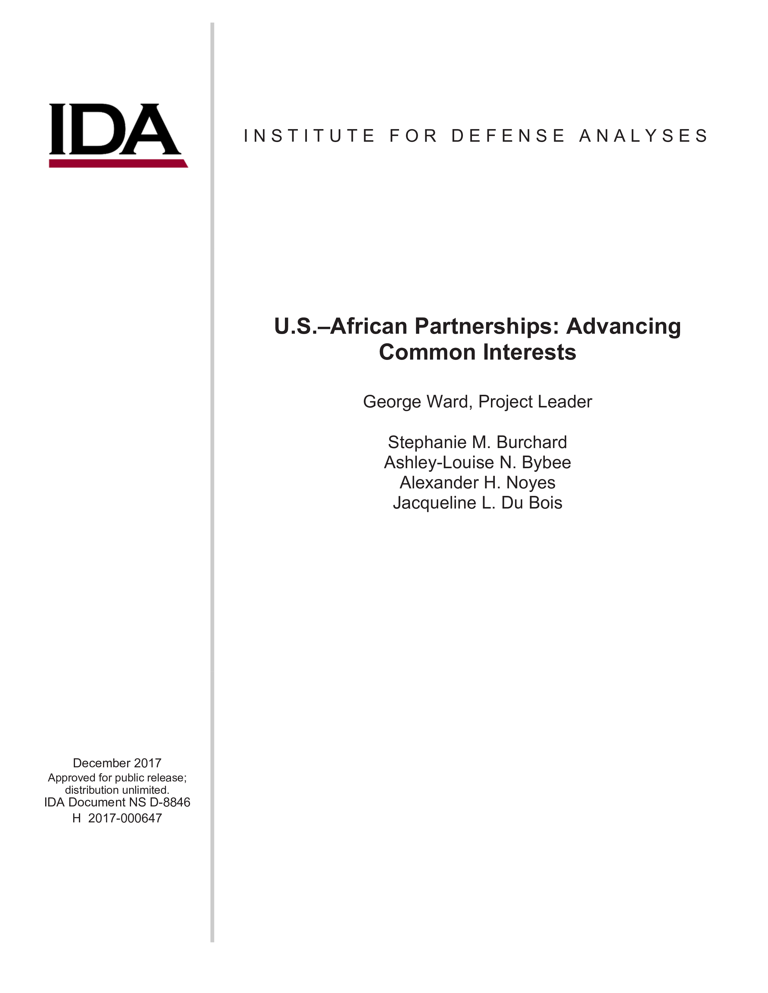 U.S.–African Partnerships: Advancing Common Interests