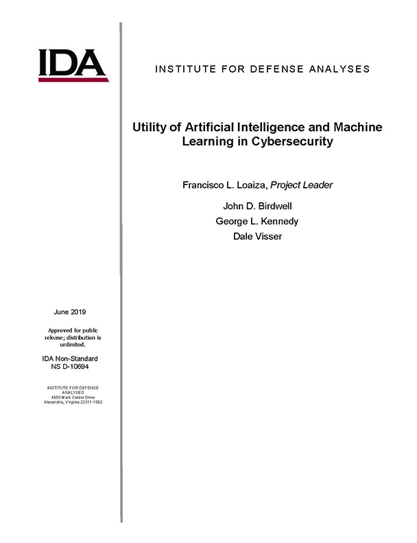 cover, Utility of Artificial Intelligence and Machine Learning in Cybersecurity