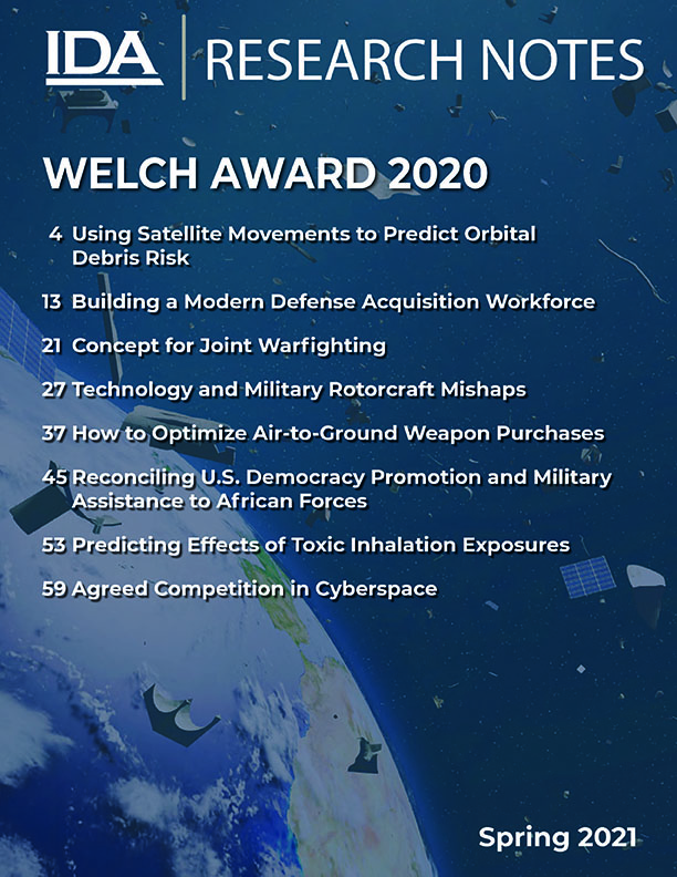 document cover, IDA Research Notes – Welch Award 2020