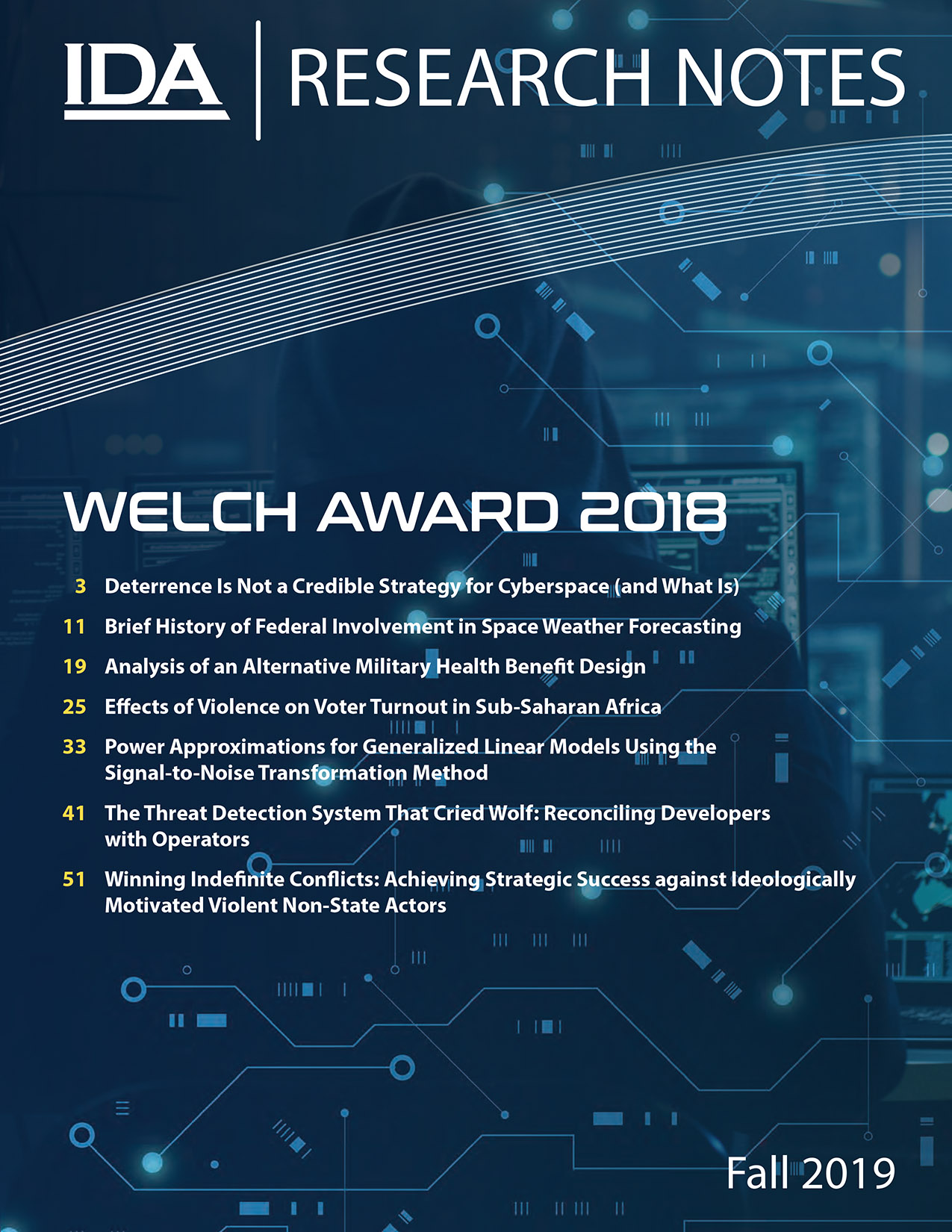 Graphic, Image of Welch Award 2019 cover