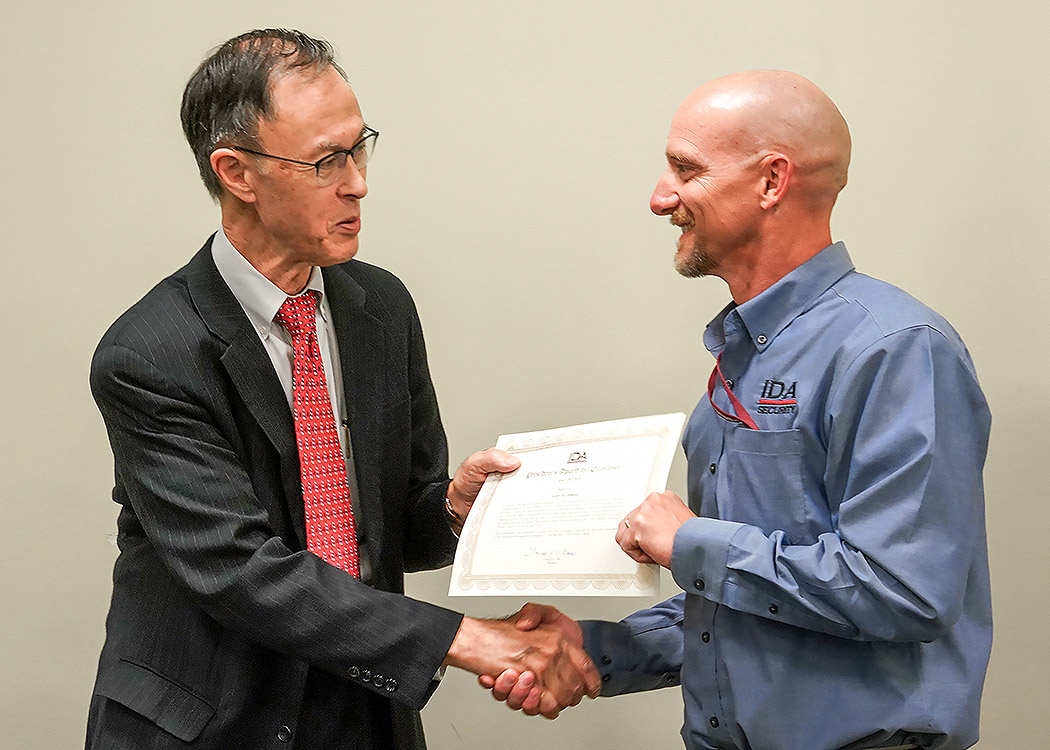 Photo, 2018 IDA President's Award recipient Keith Johnson