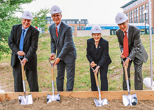 Thumbnail Photo: IDA Ground breaking at Potomac Yard Pictured left to right: Dean Graves, Pete Geren, Del Pepper, and Dr. Chu