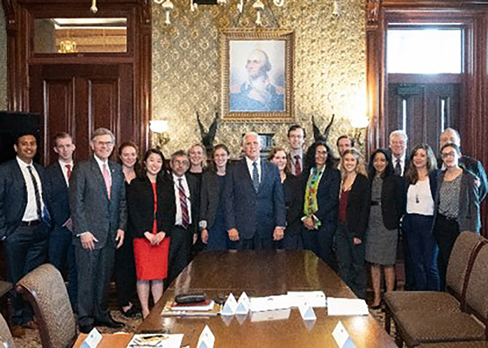 Photo, Official White House Photo of STPI members meeting with Vice President Pence by Myles Cullen